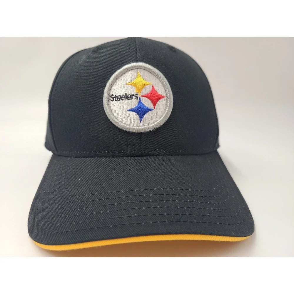 Youth 4-7 Pittsburgh Steelers NFL Team Apparel Adjustable Hat Cap Boy Girl Black